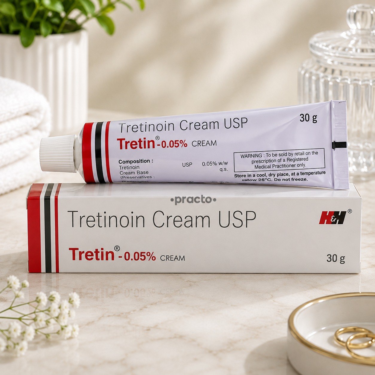 Tretin 0.05 Tretenoin Cream Anti Acne Cream 30gms - Image 2
