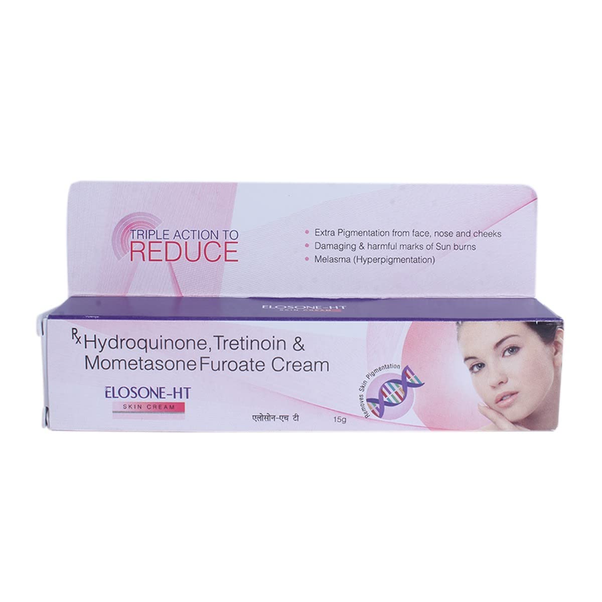 ELOsone-HT Cream for treats melasma by lightening dark facial patches, 15gm ( 2 pcs )