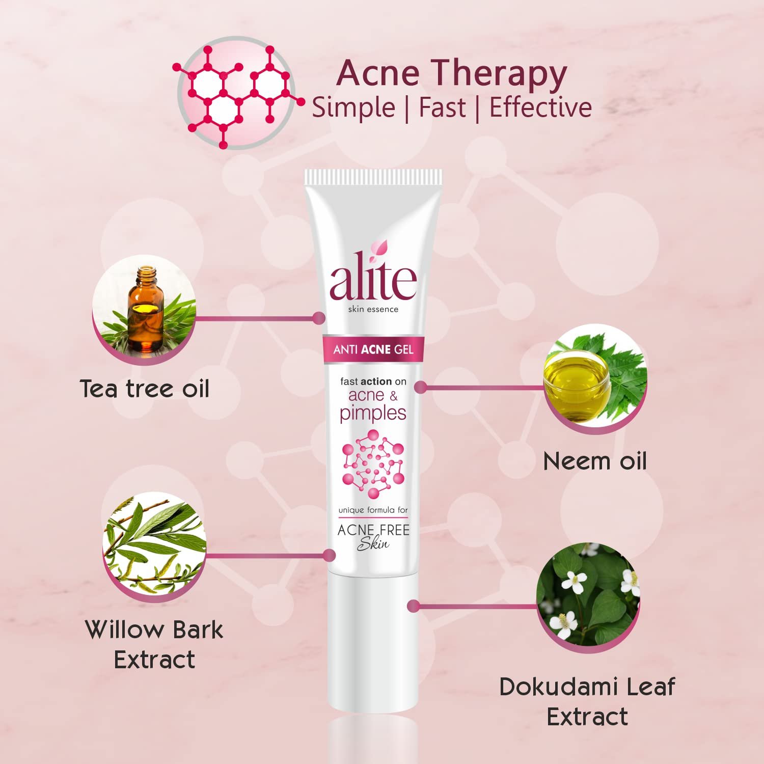 Anti-Acne Gel Uniq Formula with Tea Tree Oil For Acne Free Clear Skin 15g ( 2 pcs ) - Image 2