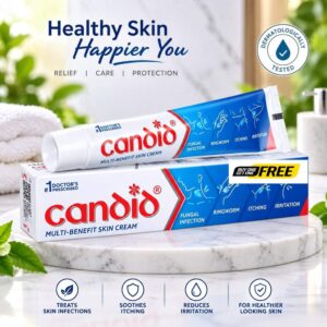 Candid Cream 30g Antifungal Skin Care for Itching Irritation Ringworm Relief