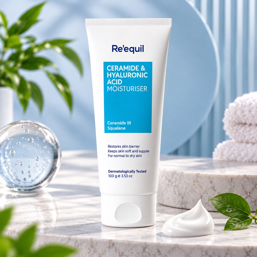 Ceramide & Hyaluronic Acid Moisturiser For Face Barrier Repair Cream Suitable For Normal To Dry Skin 100G