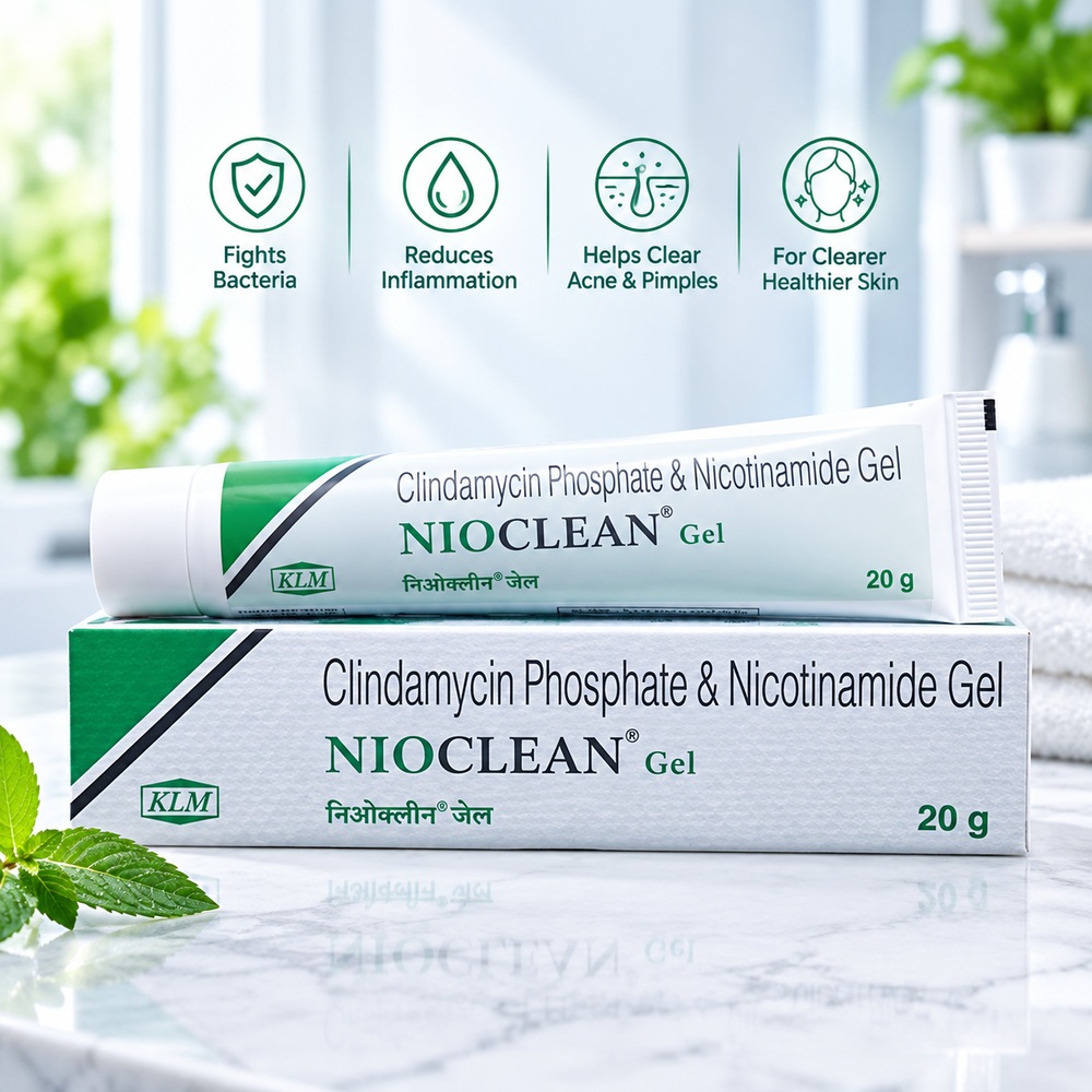 Nio-Cleanel Gel helps treat clear acne (pimples) 20gm