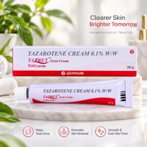 Tazrete Forte Cream Tube Tazaroteneee Cream 0.1%  20 gm