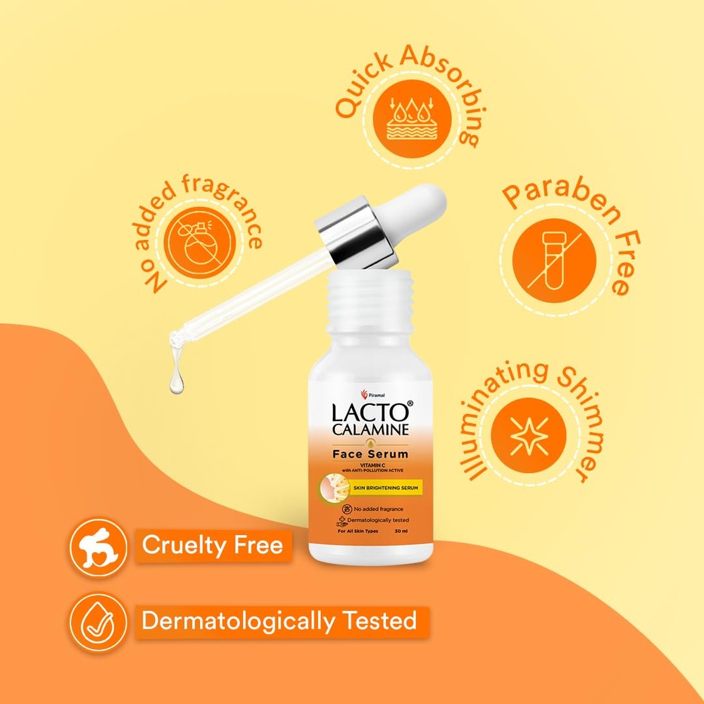 Lacto Calamine Vitamin C Face Serum with Niacinamide 30ml - Image 2
